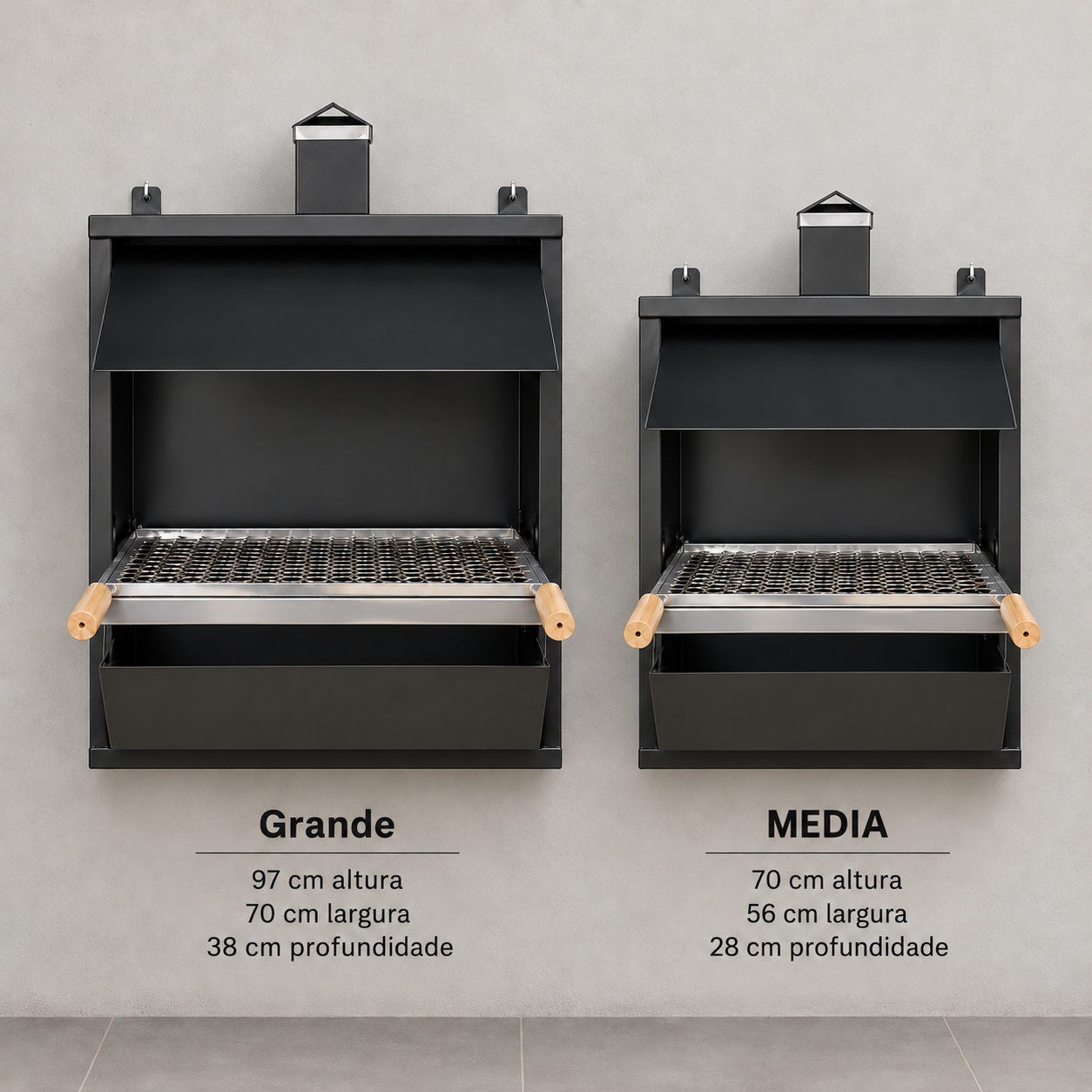 Brasa Nobre — Churrasqueira de Parede com GiraGrill de Brinde.