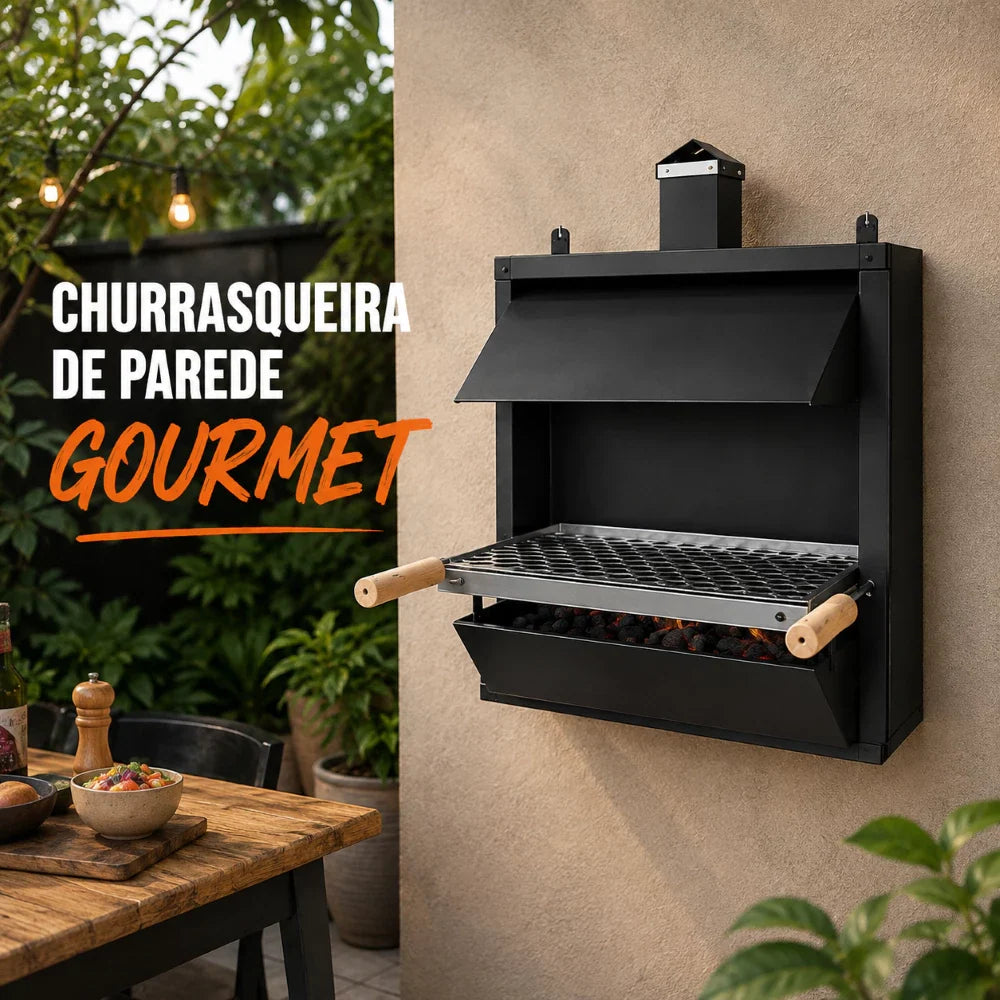 Brasa Nobre — Churrasqueira de Parede com GiraGrill de Brinde.