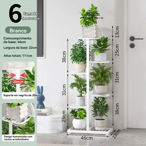 Suporte Multiandares para Plantas – Ideal para Jardim, Sala e Varanda