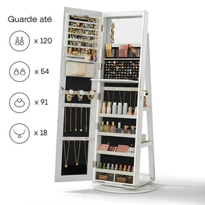 Espelho Porta-Joias Giratório