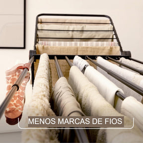 Varal FoldMax™ – O Varal que Desaparece Quando Você Não Precisa