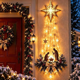 Presépio Luminoso de Parede Estrela de Belém – Decoração de Natal