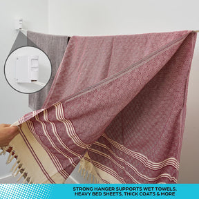 Retractable Clothesline Indoor Outdoor Clothes Line | Heavy Duty Clothes Drying Laundry Line | Wall Mounted Clothes Drying Rack Clothing | Retracting 34 Windproof Hanging Holes Laundry Drying