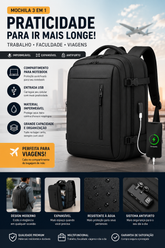 UrbanPack Pro™ – Mochila Executiva Impermeável[Com USB e Compartimento para Notebook]