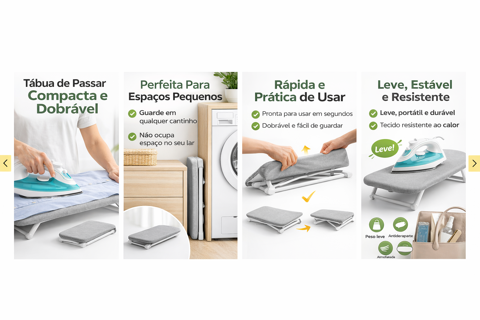 Tábua de Passar Dobrável e Compacta - MAIS VENDIDO 2026