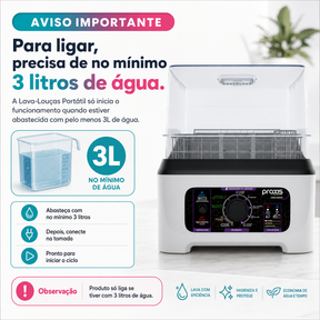 Lava-Louças Portátil — Lava Pratos, Copos e Talheres com 8 Programas de Lavagem + Brinde