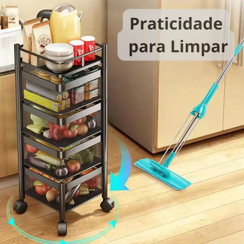 Fruteira Giratória com Rodinhas