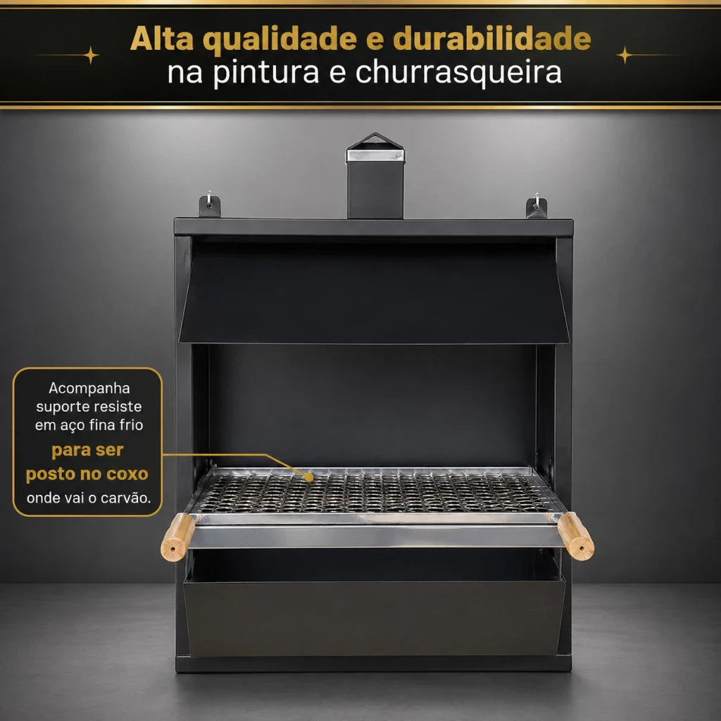 Brasa Nobre — Churrasqueira de Parede com GiraGrill de Brinde.