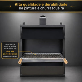 Brasa Nobre — Churrasqueira de Parede com GiraGrill de Brinde.