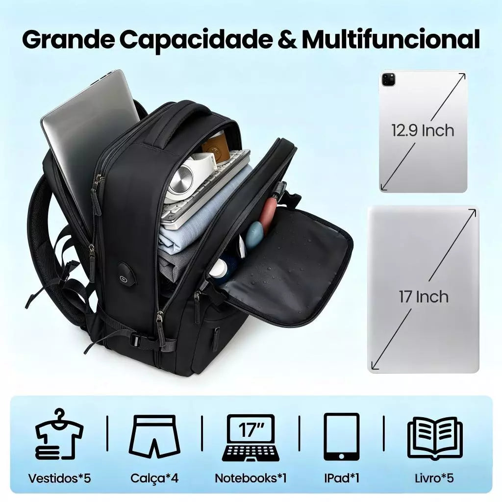UrbanPack Pro™ – Mochila Executiva Impermeável[Com USB e Compartimento para Notebook]