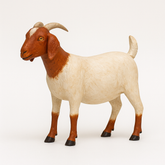 Miniatura Cabra Boer Artesanal – Escultura em Resina