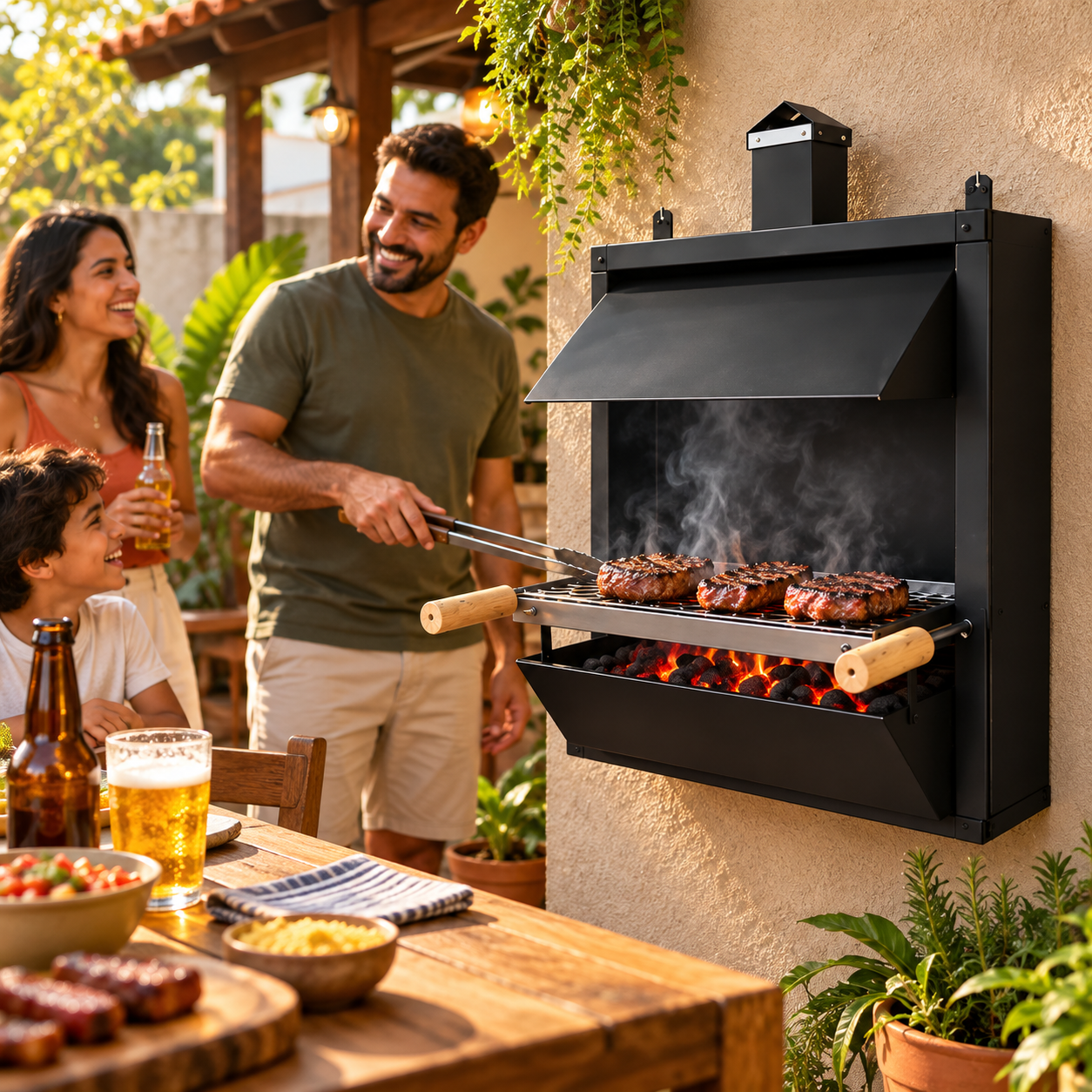 Brasa Nobre — Churrasqueira de Parede com GiraGrill de Brinde.