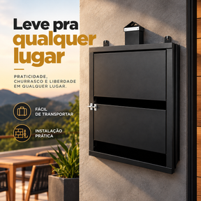 Brasa Nobre — Churrasqueira de Parede com GiraGrill de Brinde.