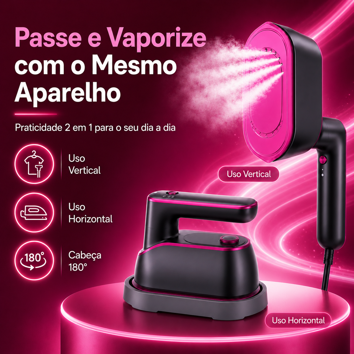 VaporPro 2 em 1 - Ferro e Vaporizador portátil Bivolt