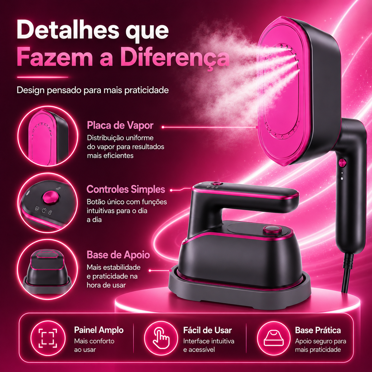VaporPro 2 em 1 - Ferro e Vaporizador portátil Bivolt