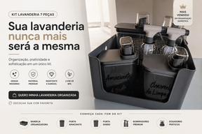 Flow Home™ – Kit Lavanderia Premium [7 Peças + Cesto]